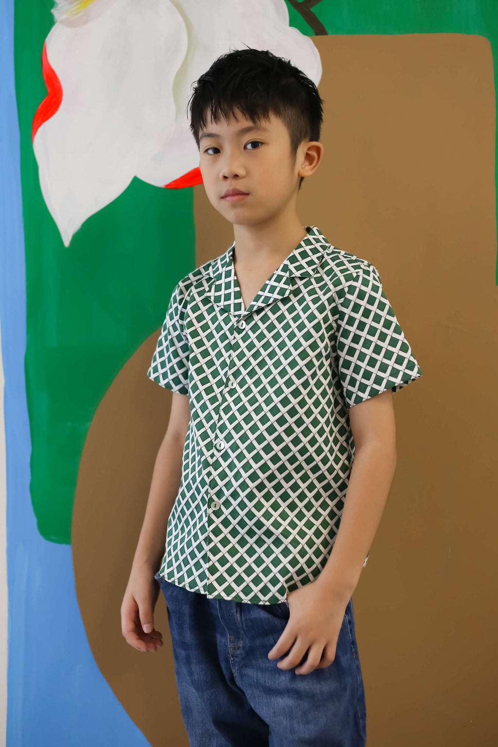 Boys Shirt - Love Lace II Green