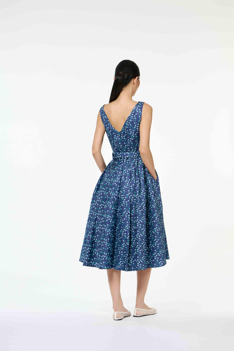 Retro Ladies Dress - Dancing Lady Cobalt