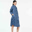 Classic Shirt Dress - Dancing Lady Cobalt