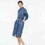 Classic Shirt Dress - Dancing Lady Cobalt