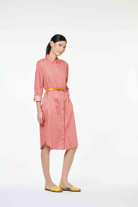 Classic Shirt Dress - Sila Duduk Red