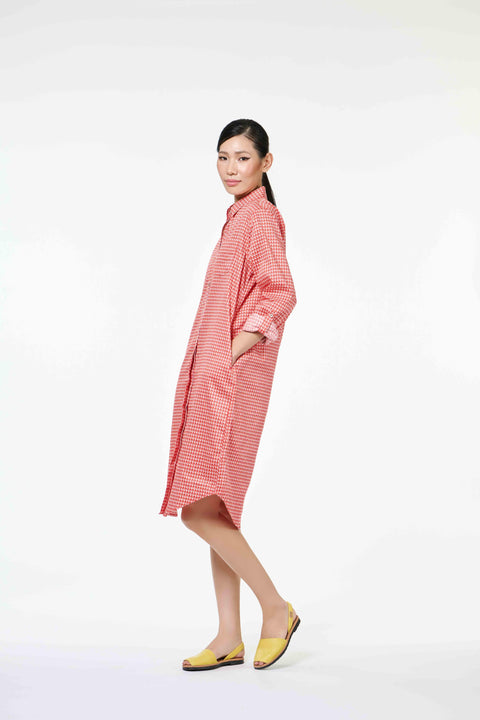 Classic Shirt Dress - Sila Duduk Red
