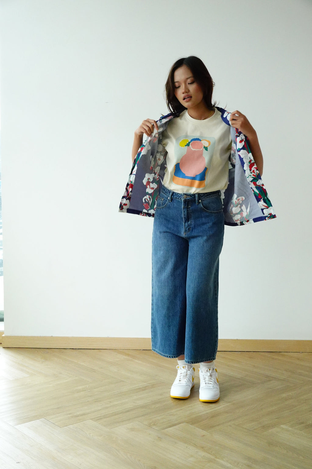 T-Shirt Vase Chrysanthemum - Beige