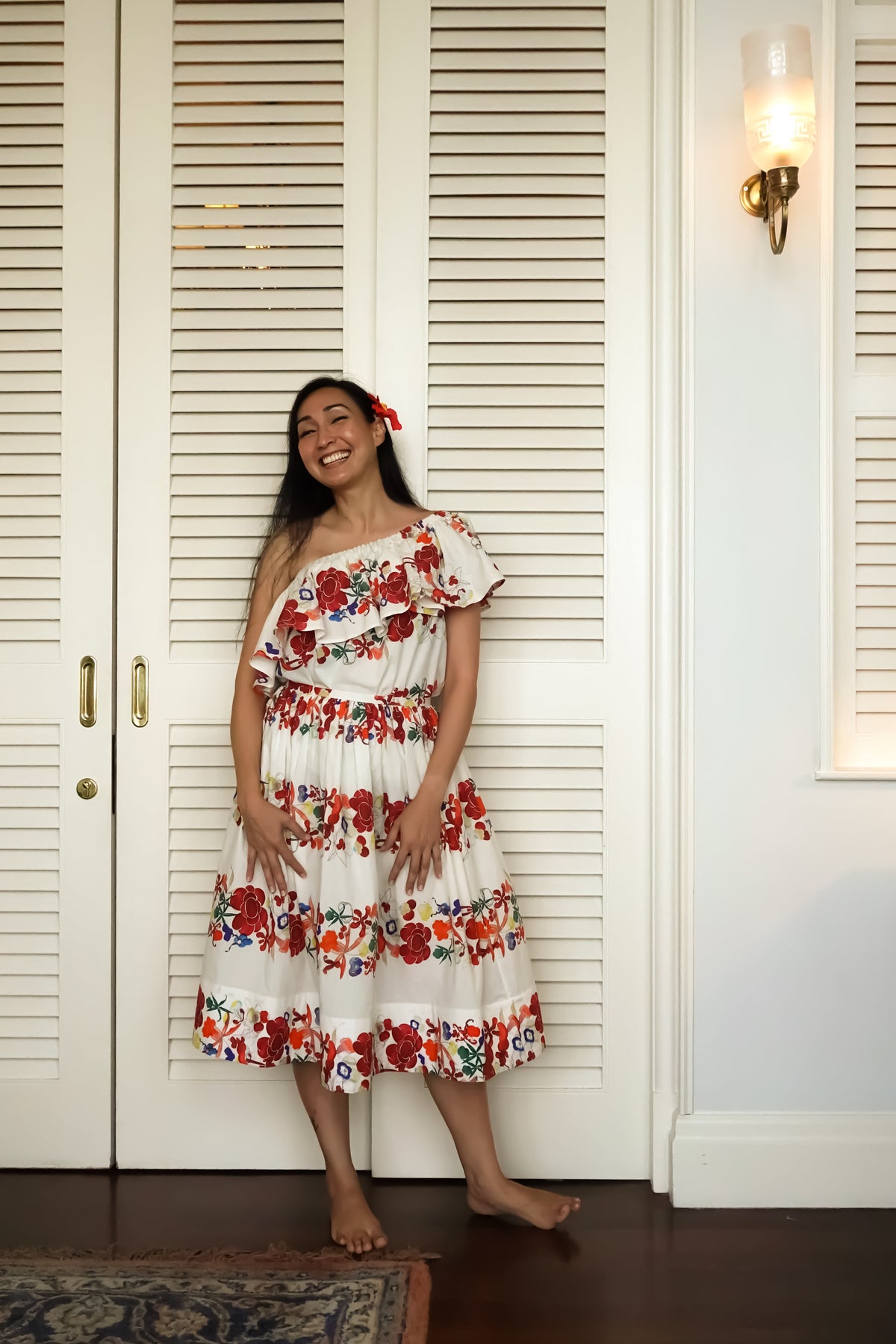 Pleated Knee Length Skirt - The Garland