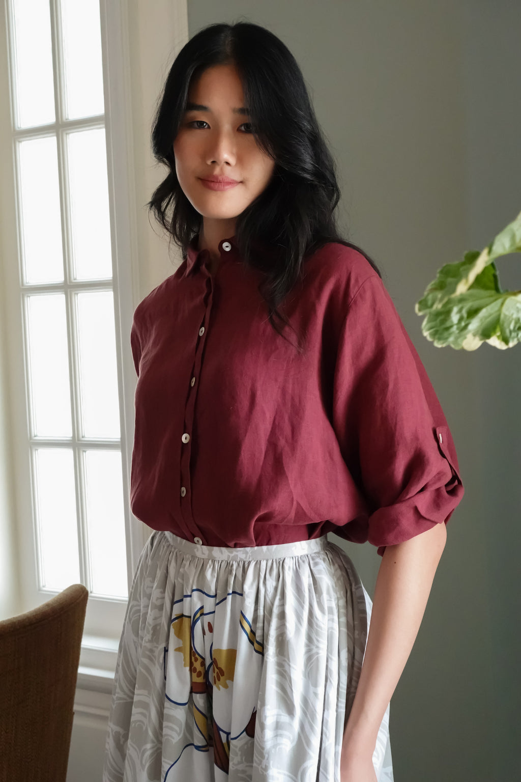 Long Sleeve Shirt - Burgundy