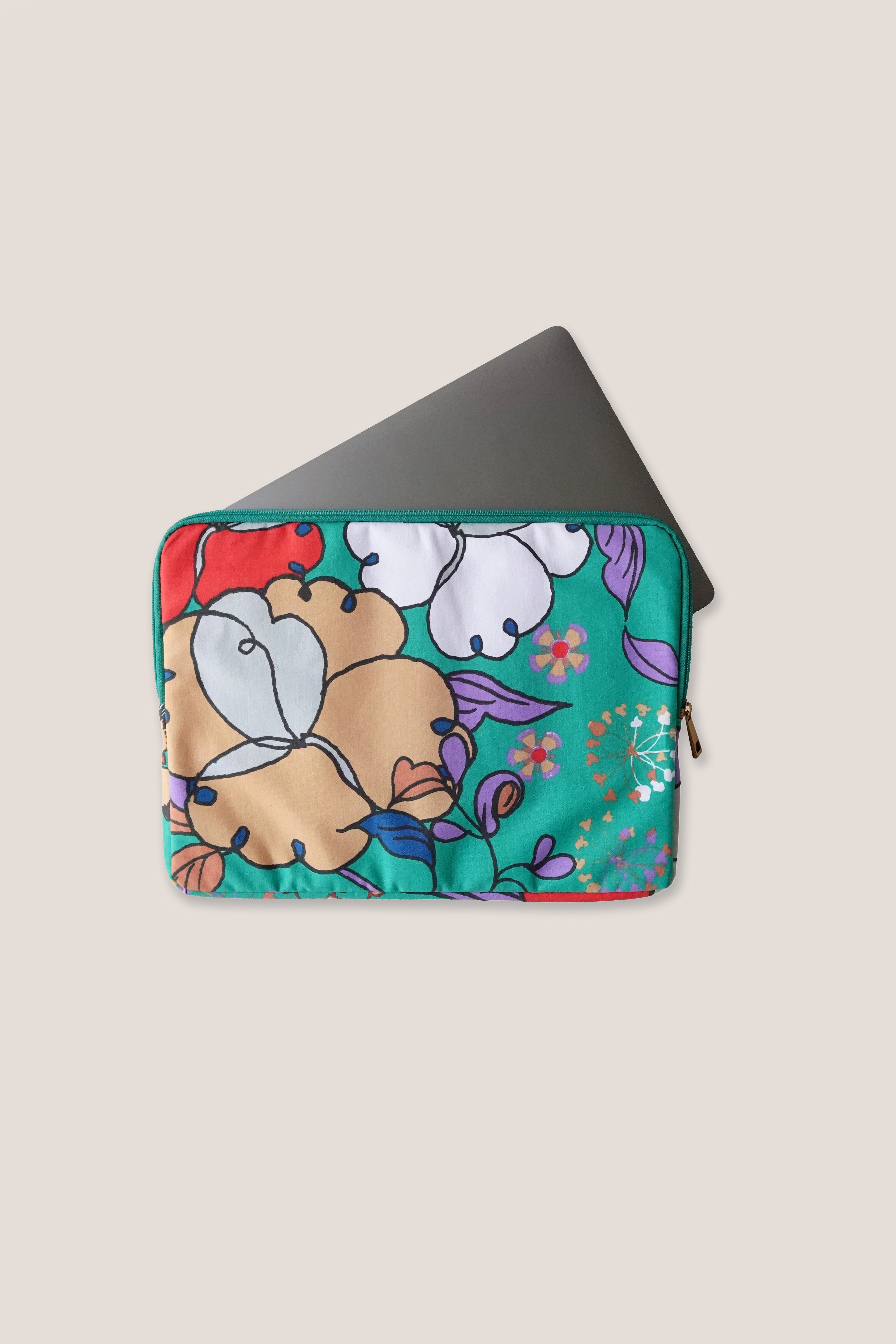 Laptop Bag Bunga Raya Green (Small)