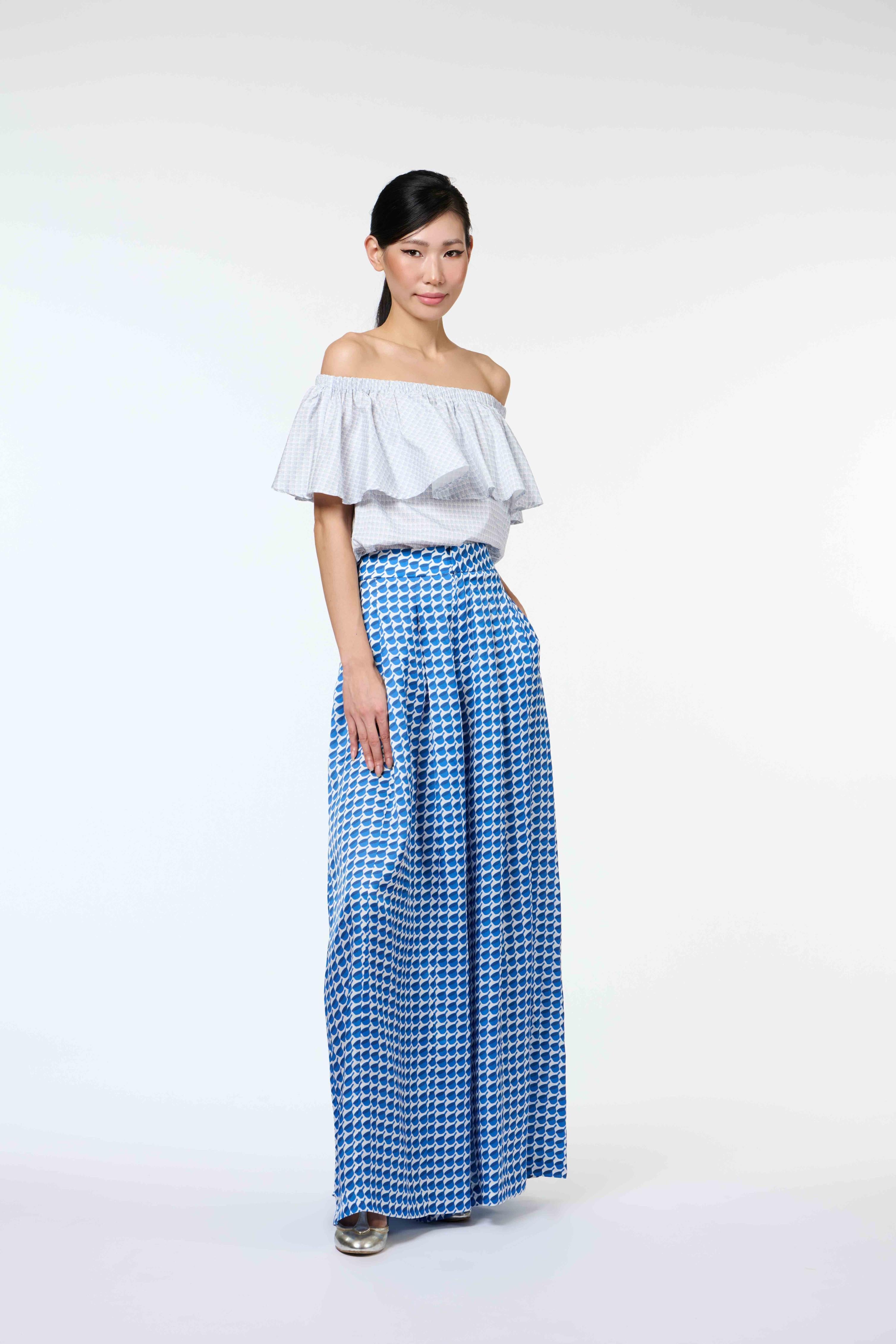 Flair Pants - Mandi Blue