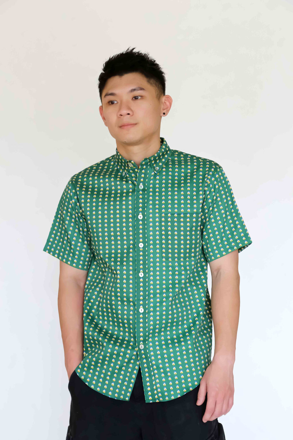 Men Shirt - I'm On Fire Green