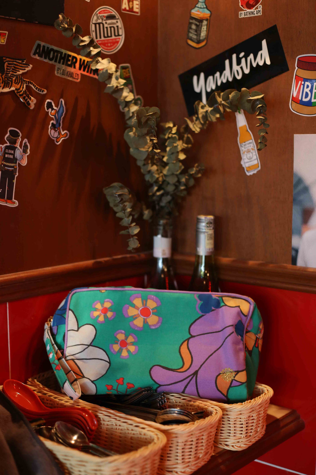 Toiletries Pouch - Bunga Raya Green