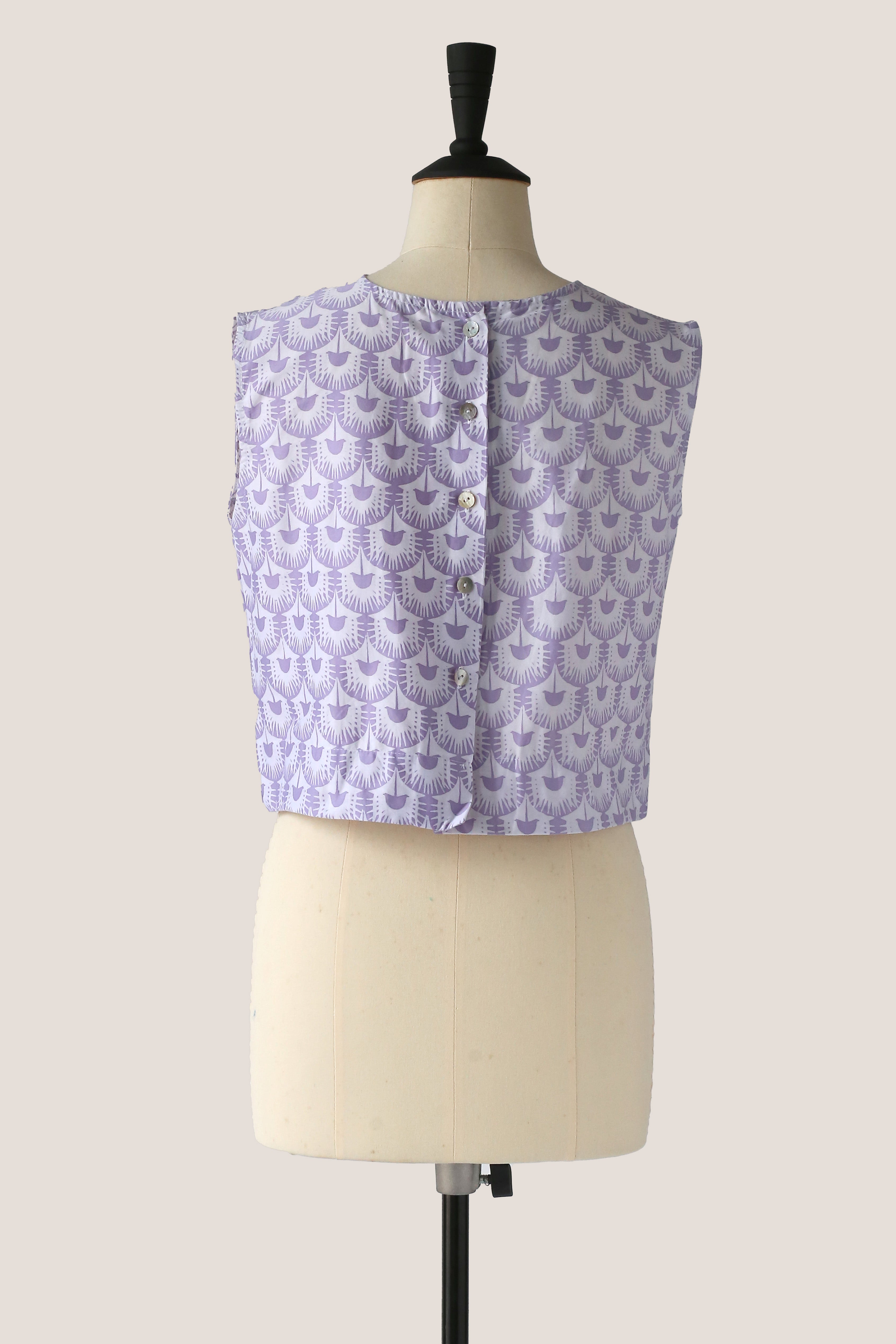 Crop Top - Palm Patio Lavender