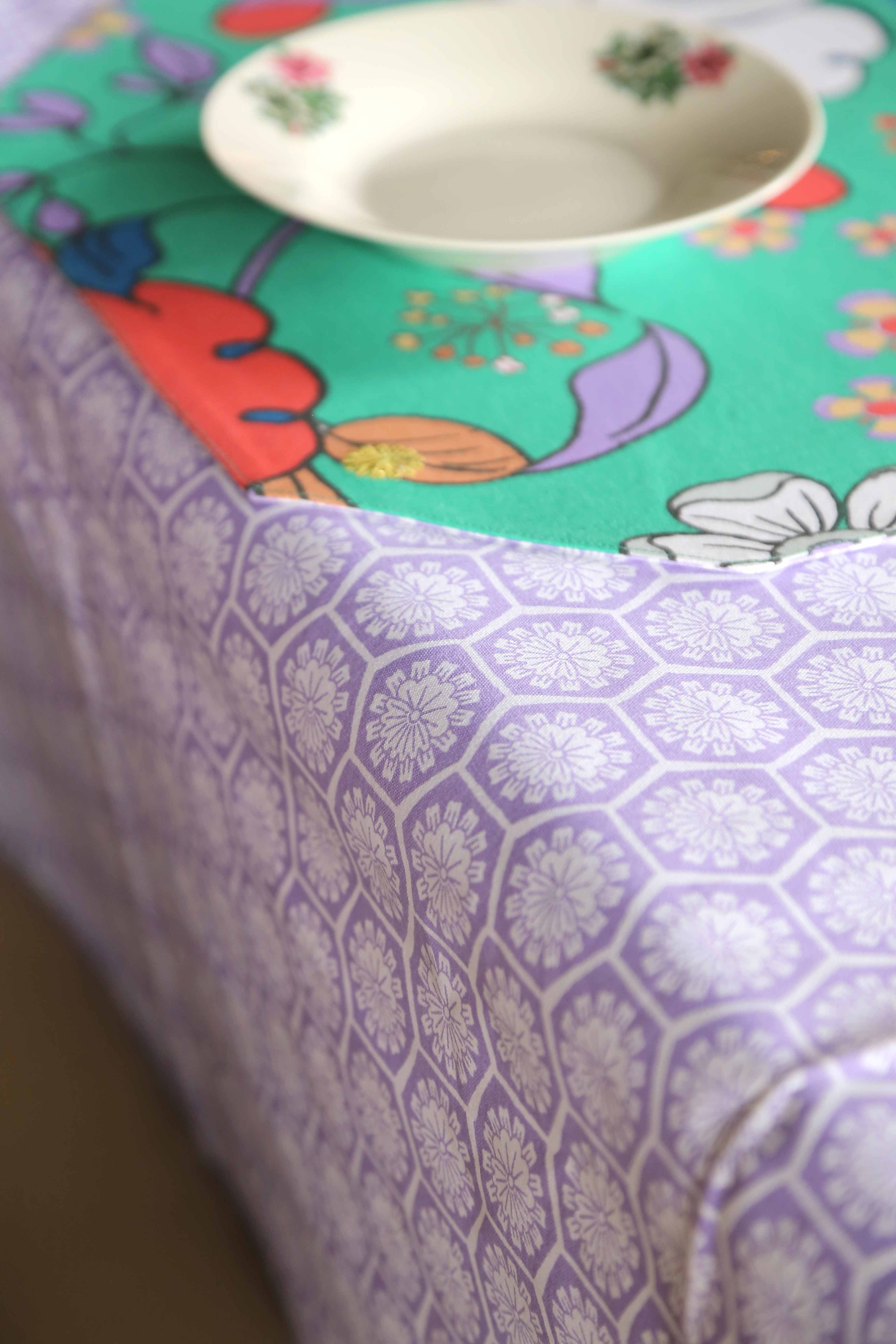 Square Table Cloth - Willow Wishes Lilac