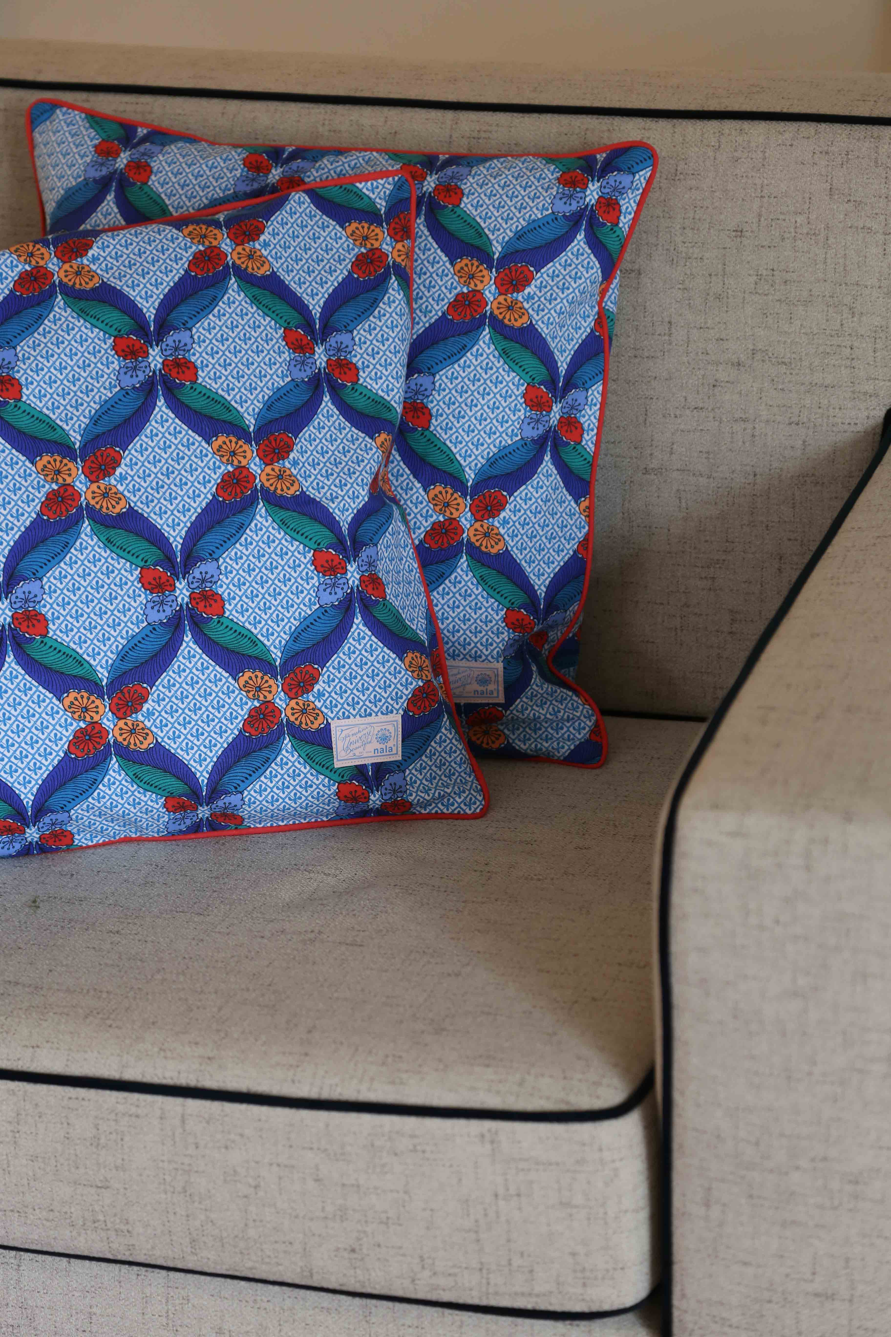 Square Cushion - Seal The Deal Blue