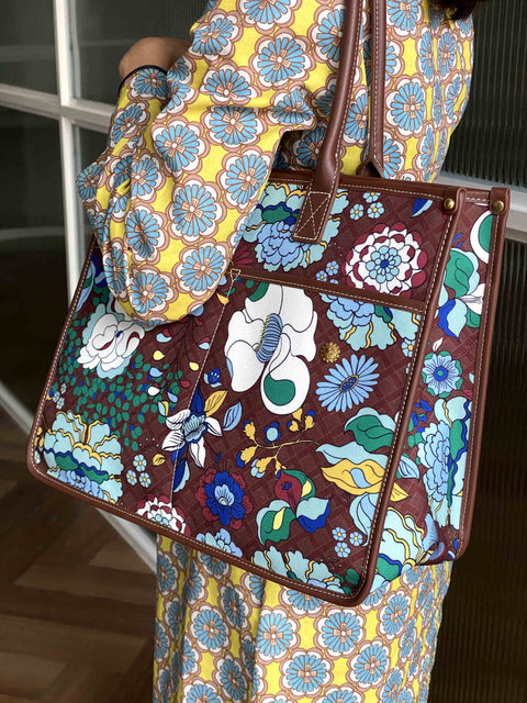 Large Farah (Leather) - Mandi Bunga Chocolate