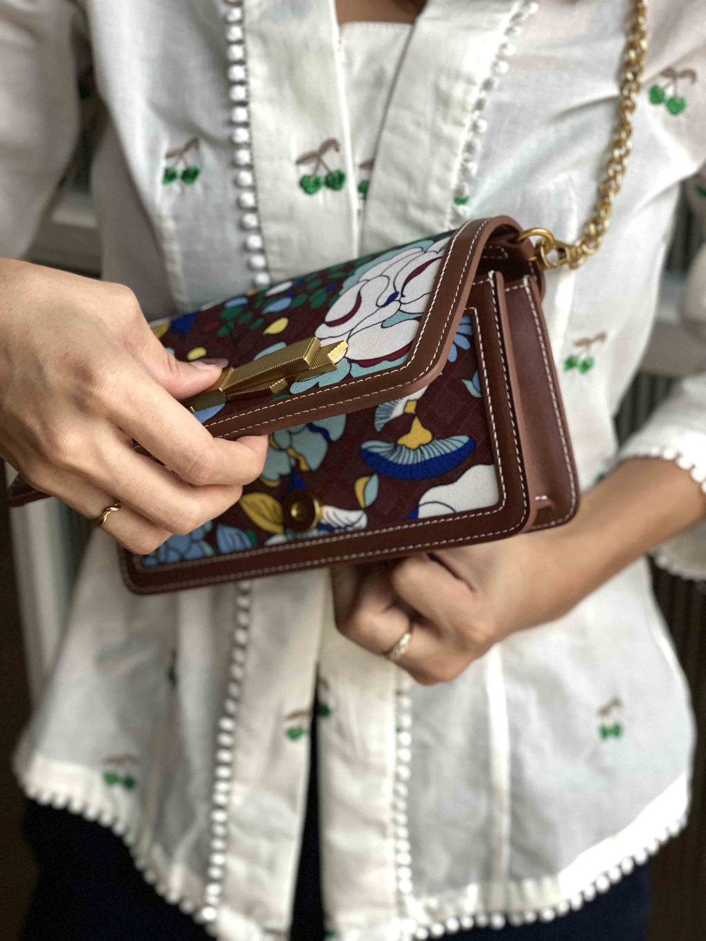 Bella Bag (Leather) - Mandi Bunga Chocolate