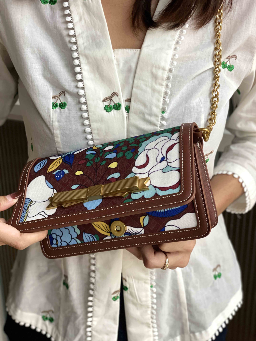 Bella Bag (Leather) - Mandi Bunga Chocolate