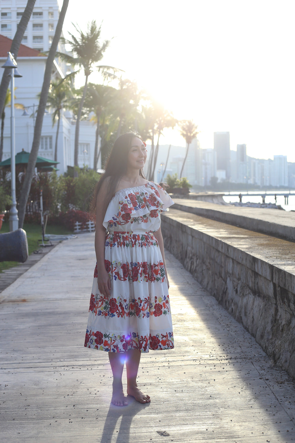 Pleated Knee Length Skirt - The Garland