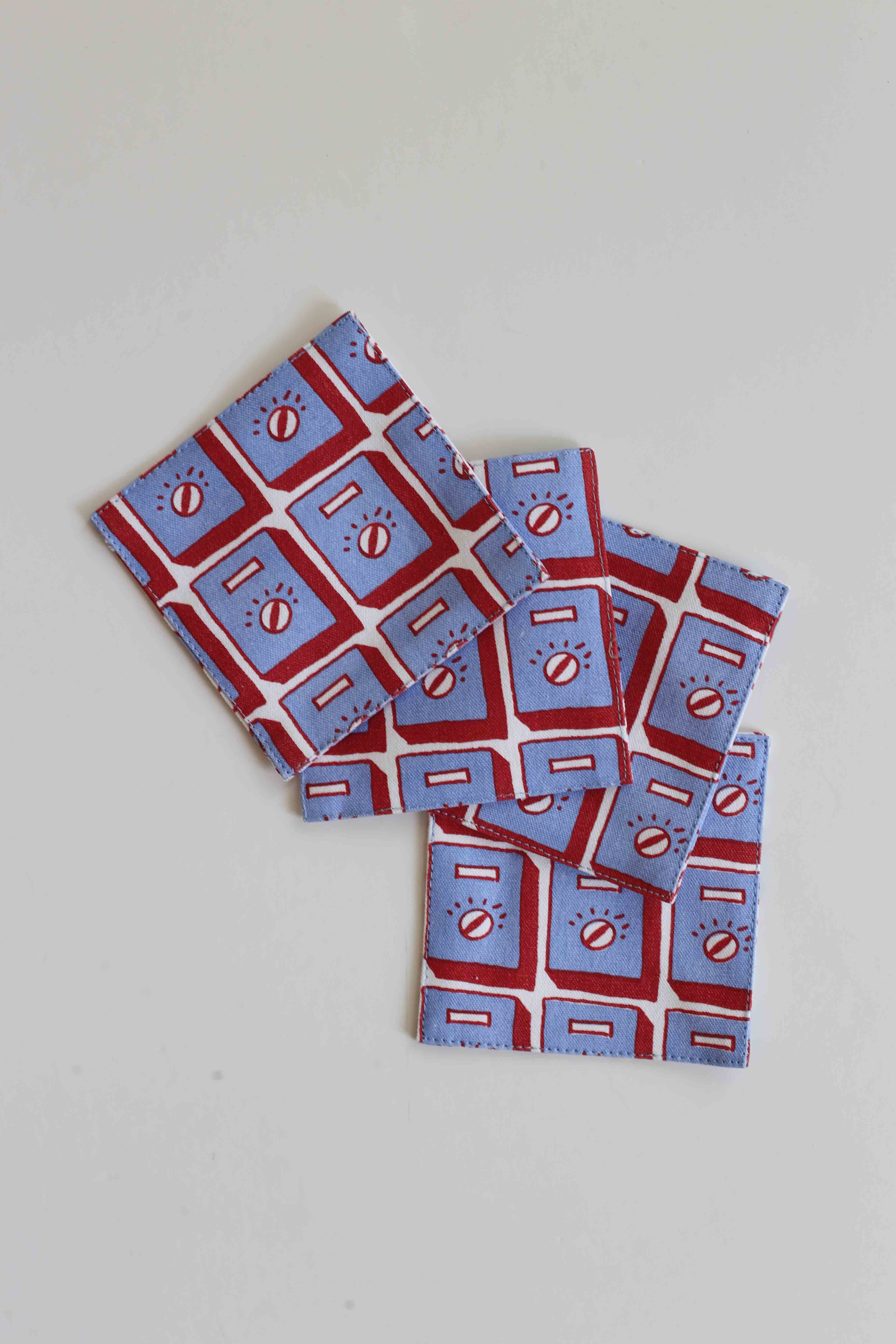 Coaster - Switch Kipas & Peacock Pride (set of 4)