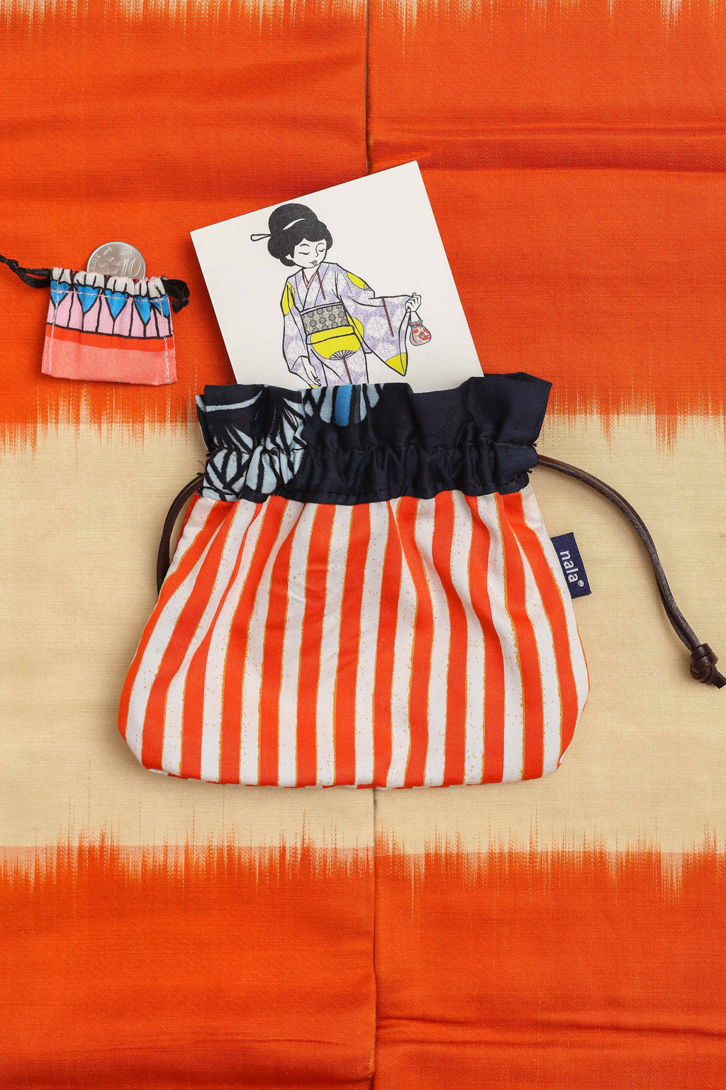 Kinchaku Pouch - St Tropez Orange