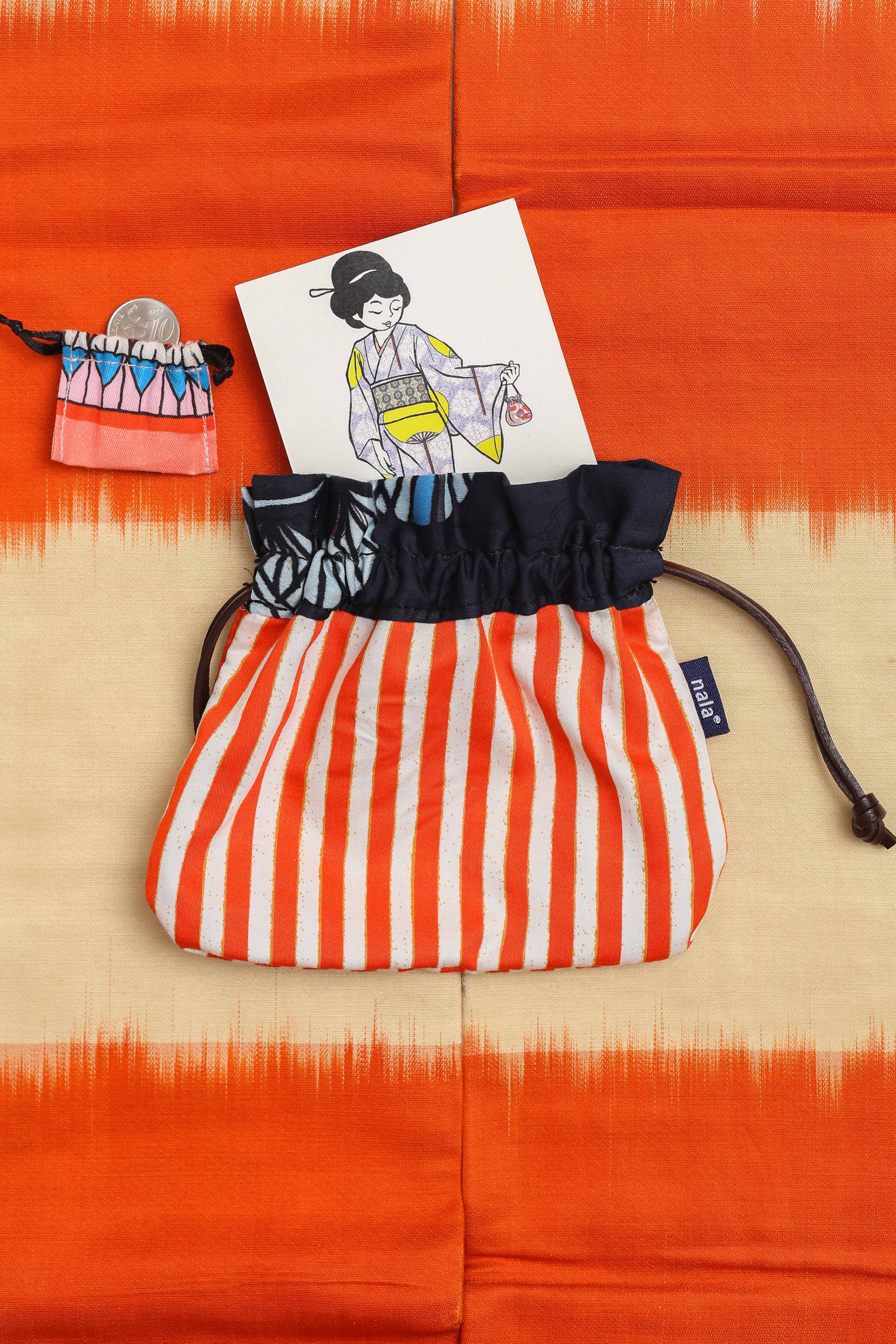 Kinchaku Pouch - St Tropez Orange