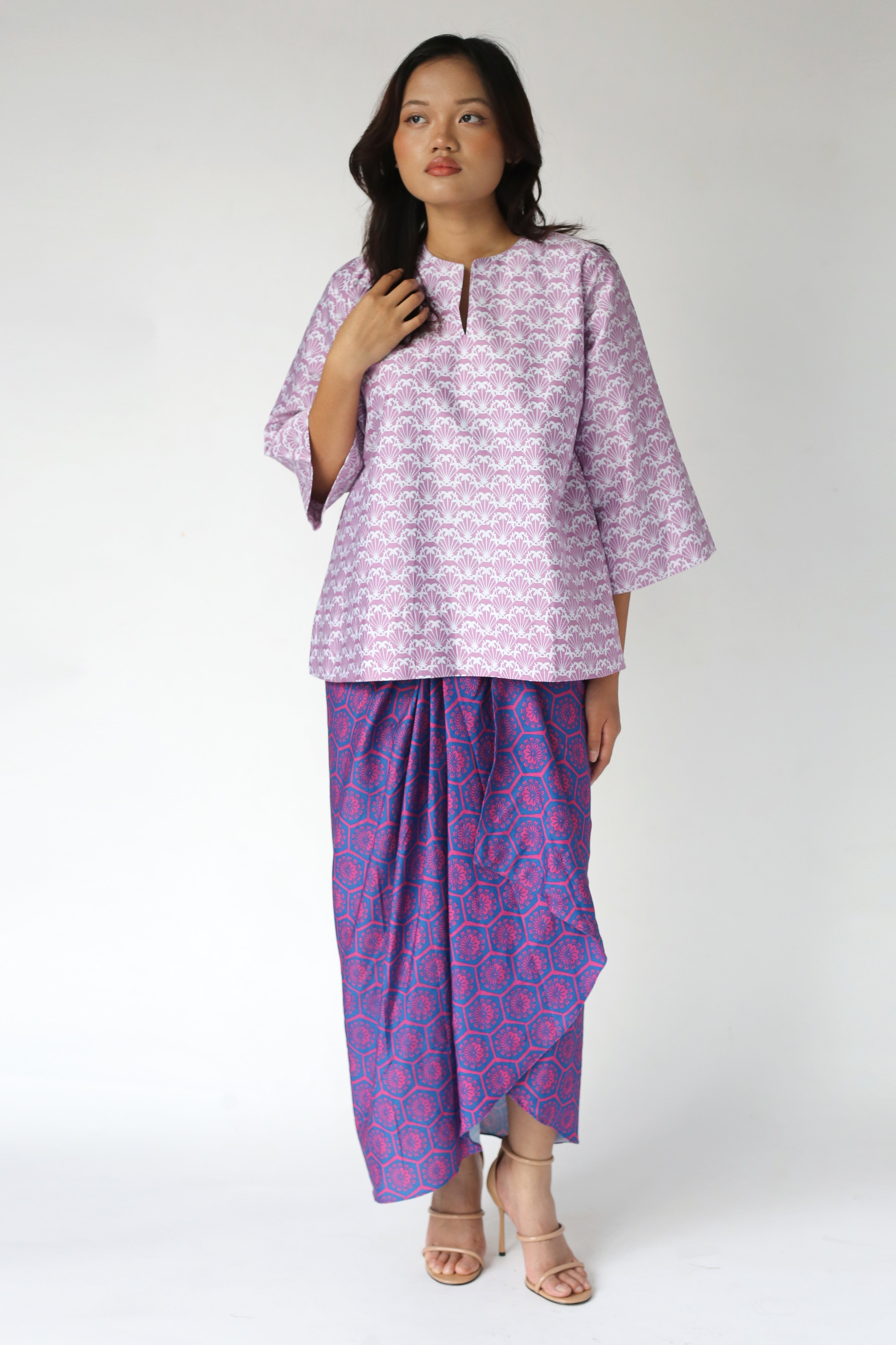 Baju Kedah Ixora Lilac
