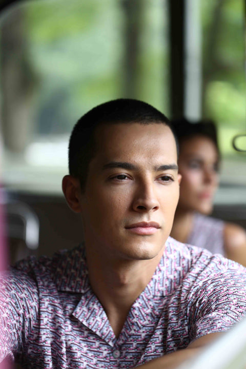 Men's Shirt - Bus Mini Pink