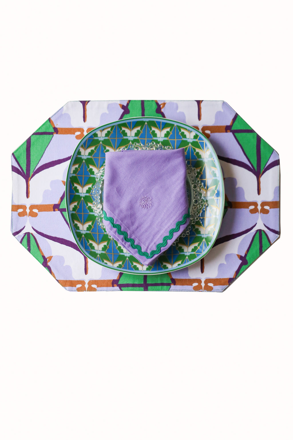 Rectangular Placemat - Diamonds Lilac