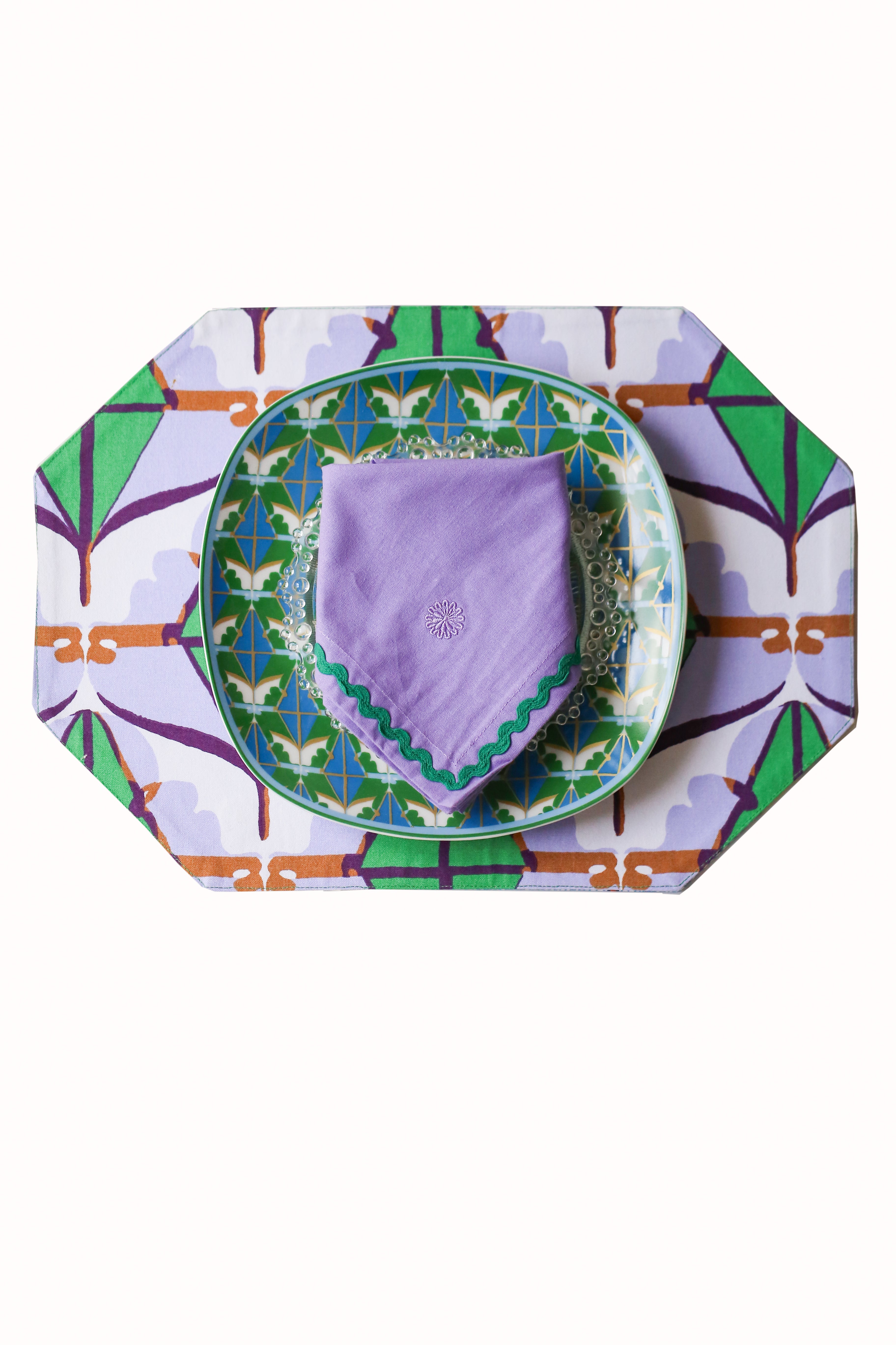 Rectangular Placemat - Diamonds Lilac