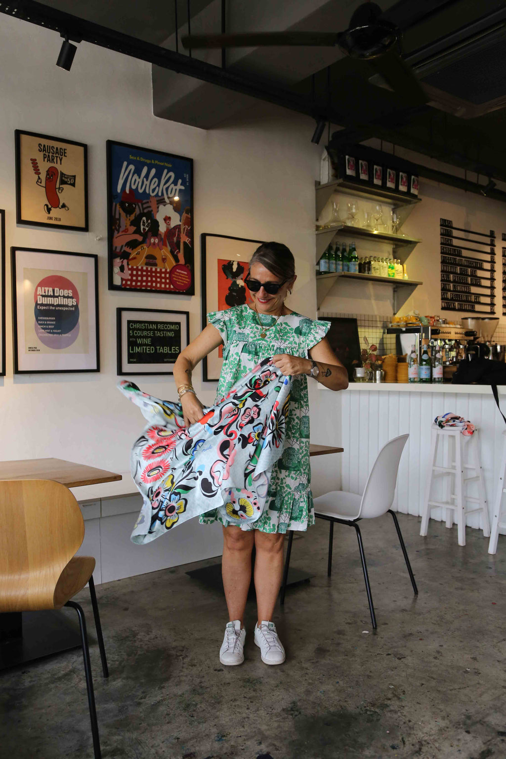 Kokeshi Flower Scarf