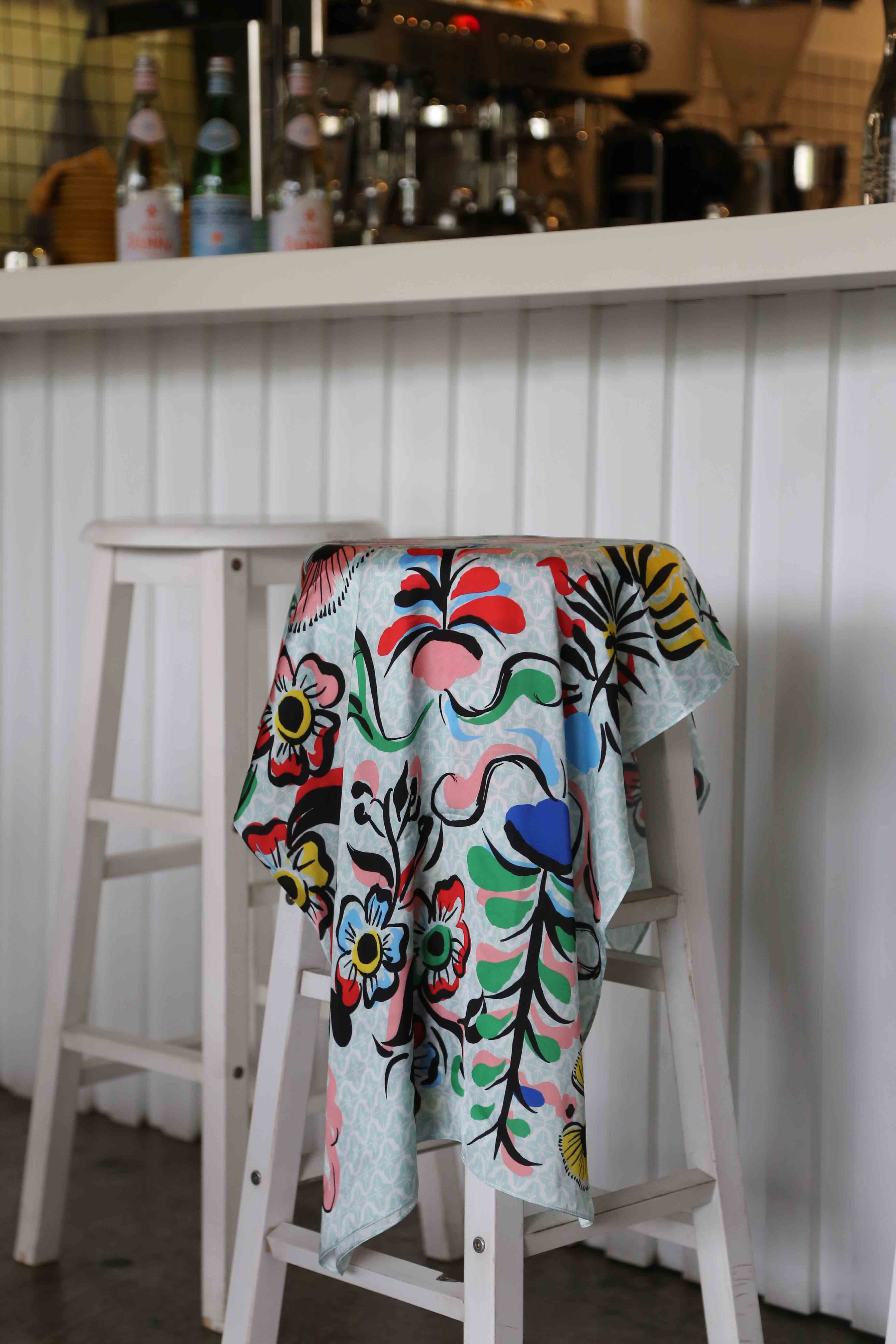 Kokeshi Flower Scarf