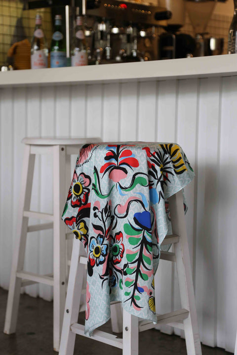 Kokeshi Flower Scarf