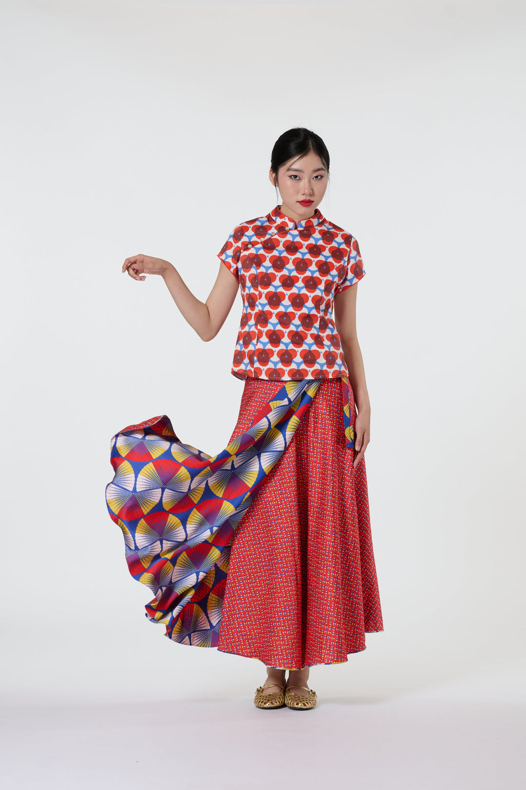 Wrap Skirt - Light & Bright Firecracker