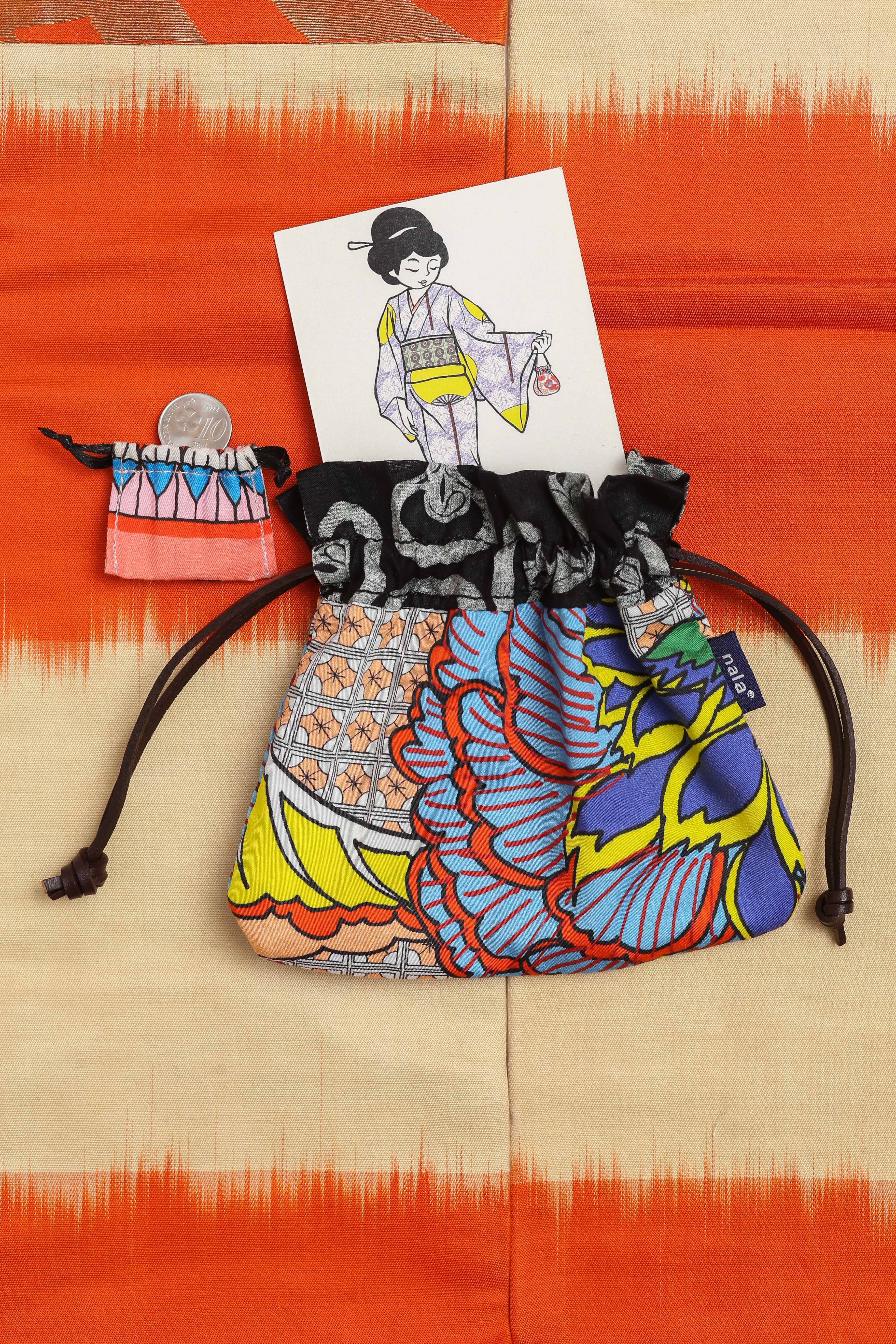 Kinchaku Pouch - Peony