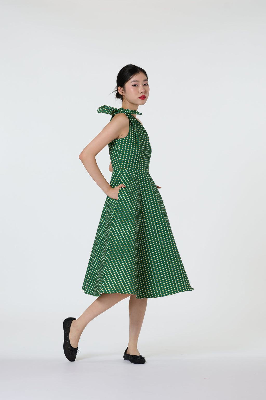 Lisette Dress - I'm On Fire Green