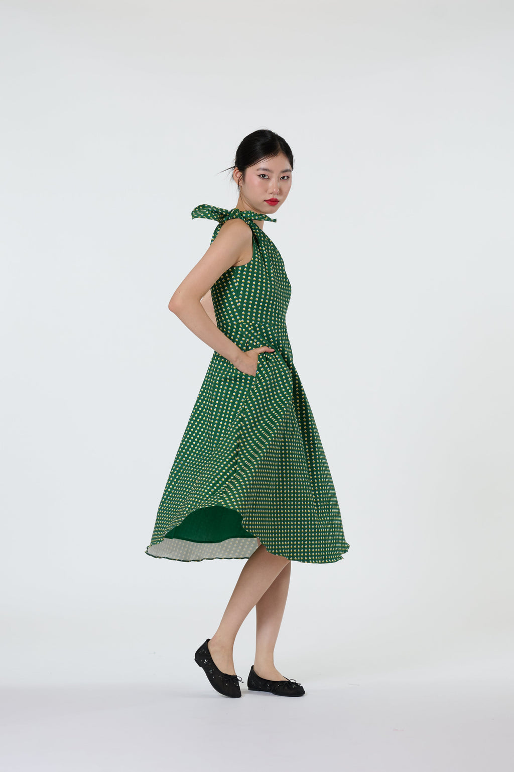 Lisette Dress - I'm On Fire Green
