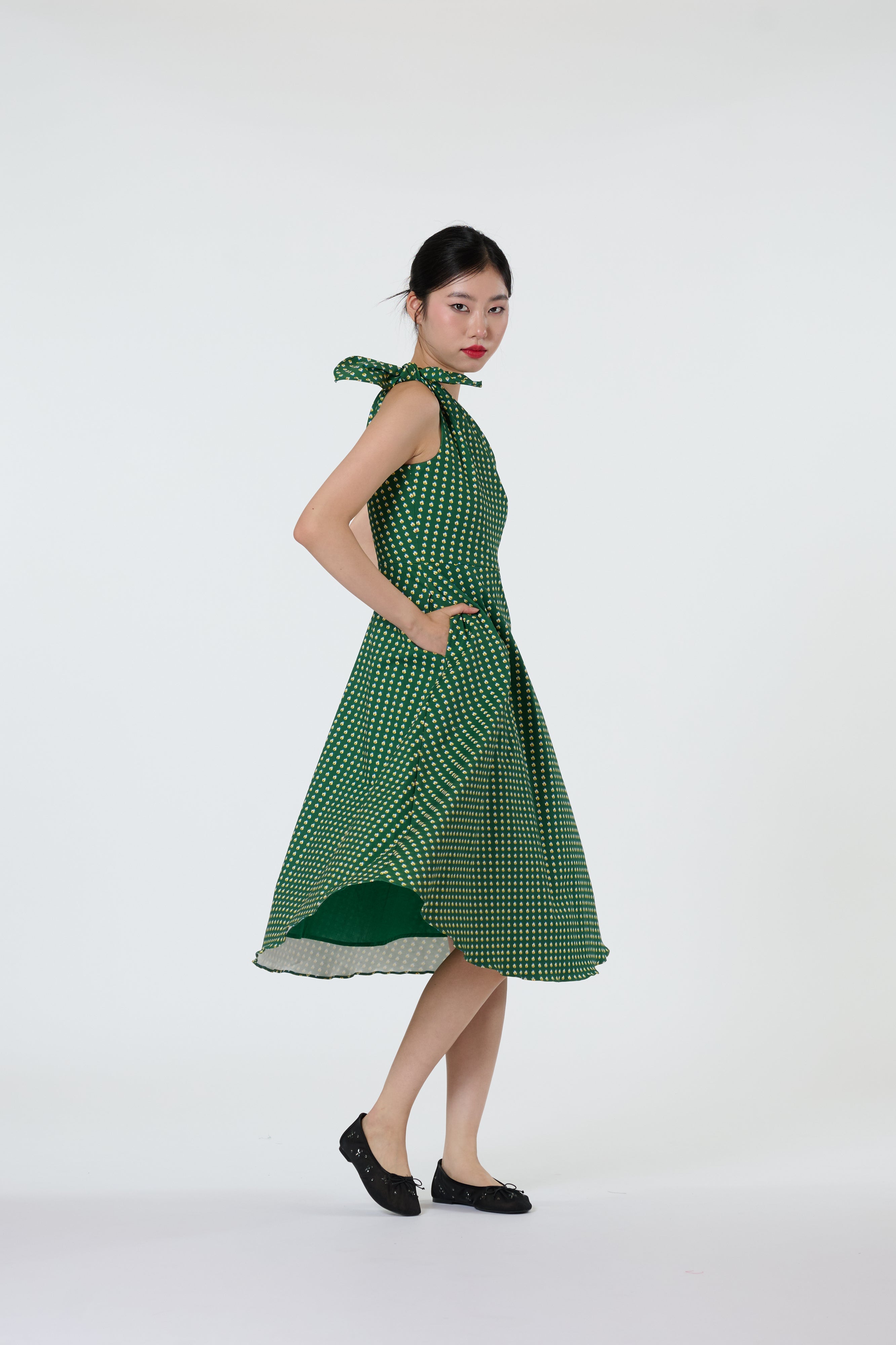 Lisette Dress - I'm On Fire Green