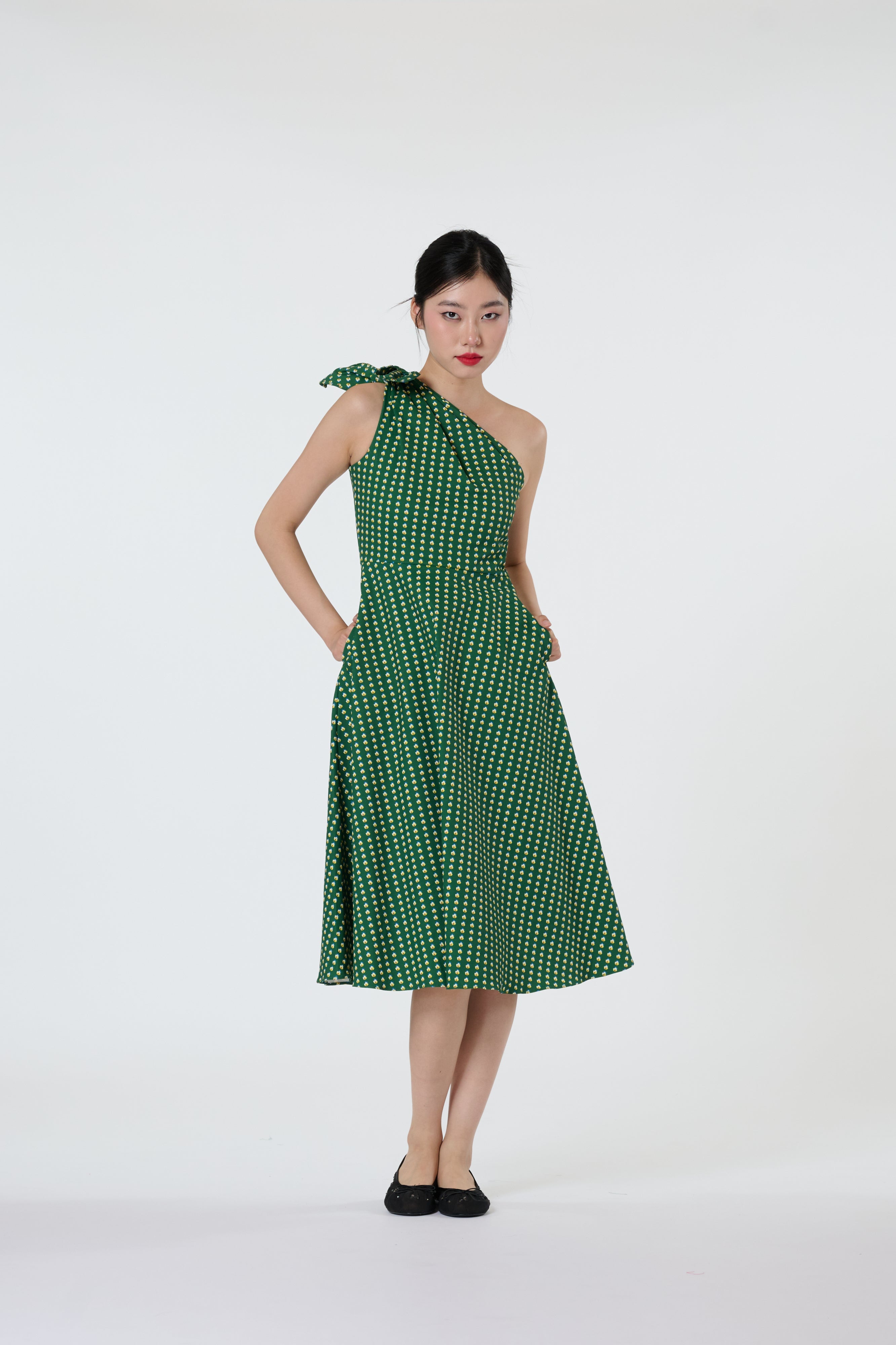 Lisette Dress - I'm On Fire Green