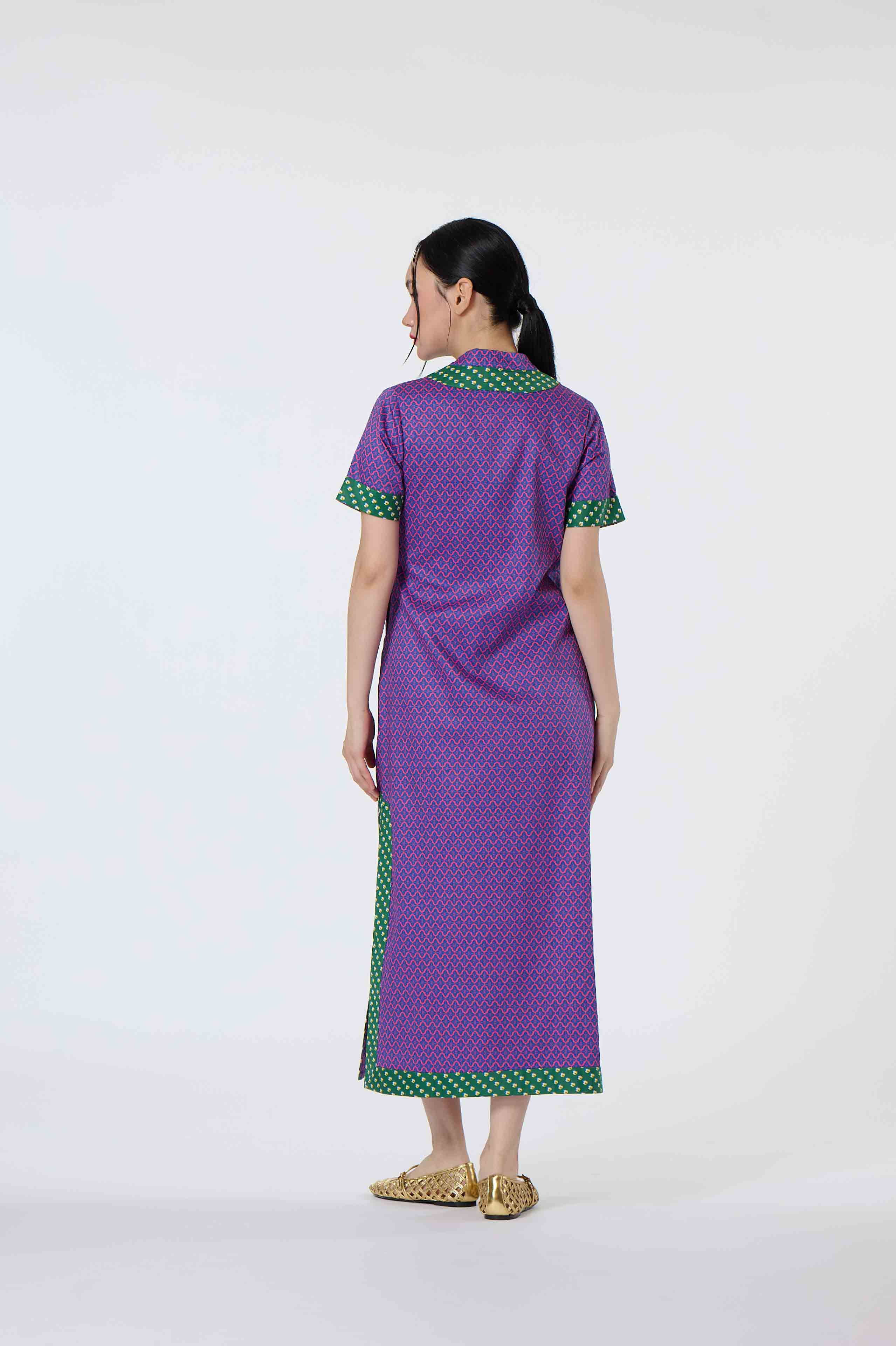 Long Cheongsam- Sharp In Style Pink
