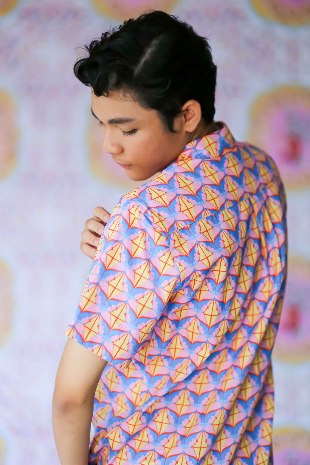 Men’s Shirt - Diamond's & Flowers Pink