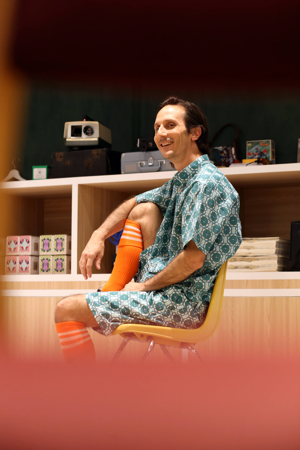 Men's Shorts - Paper Petals Celadon