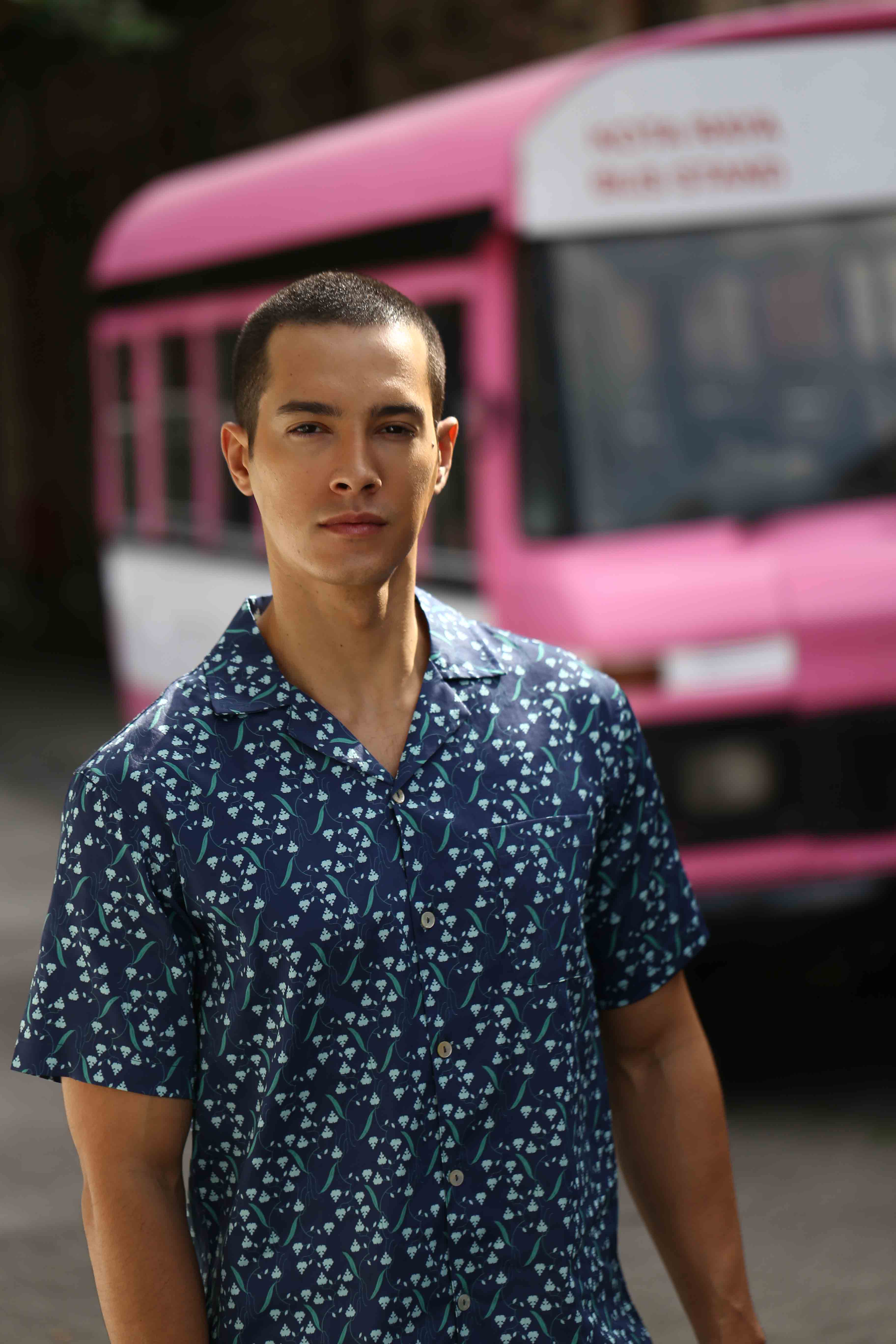 Men's Shirt - Dancing Lady Cobalt