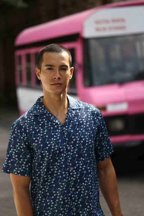 Men's Shirt - Dancing Lady Cobalt