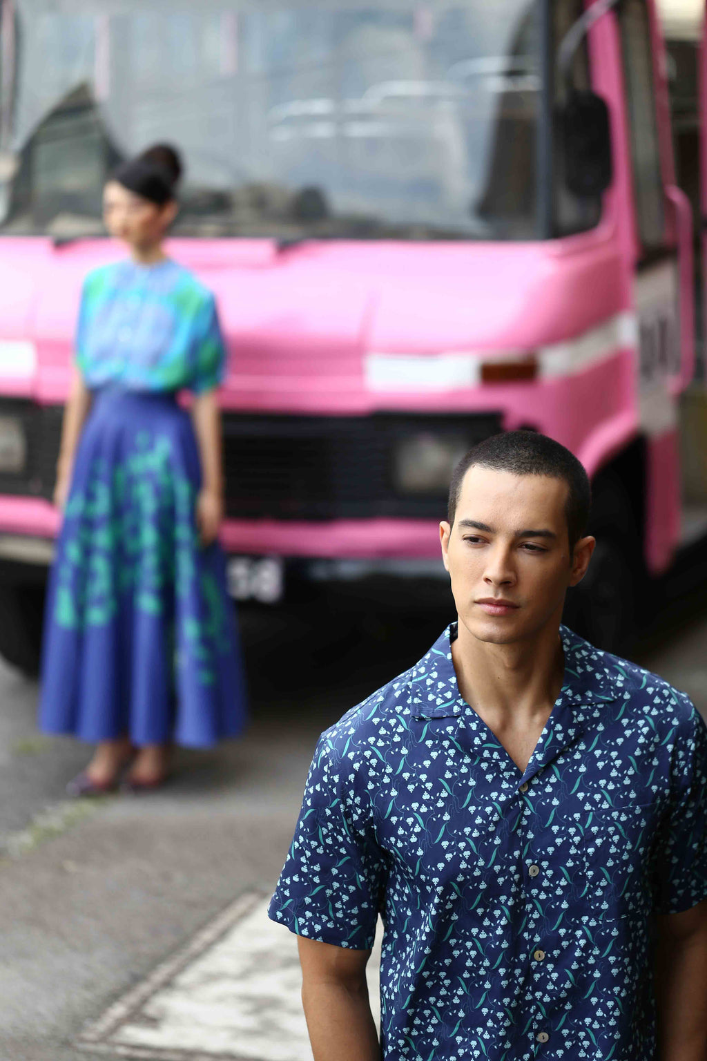 Men's Shirt - Dancing Lady Cobalt