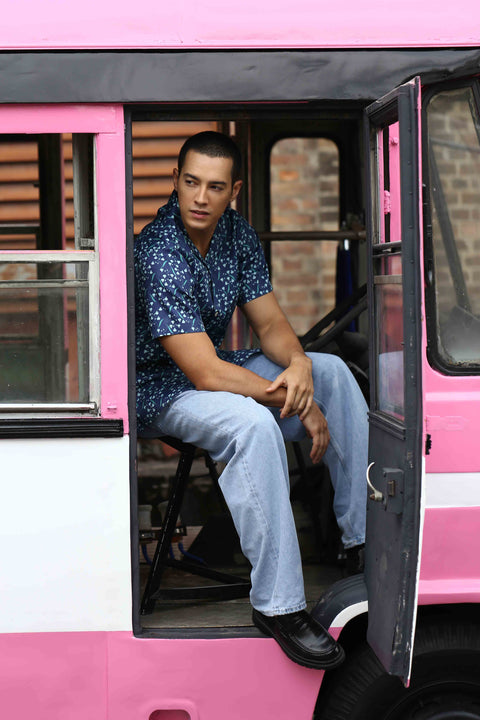 Men's Shirt - Dancing Lady Cobalt