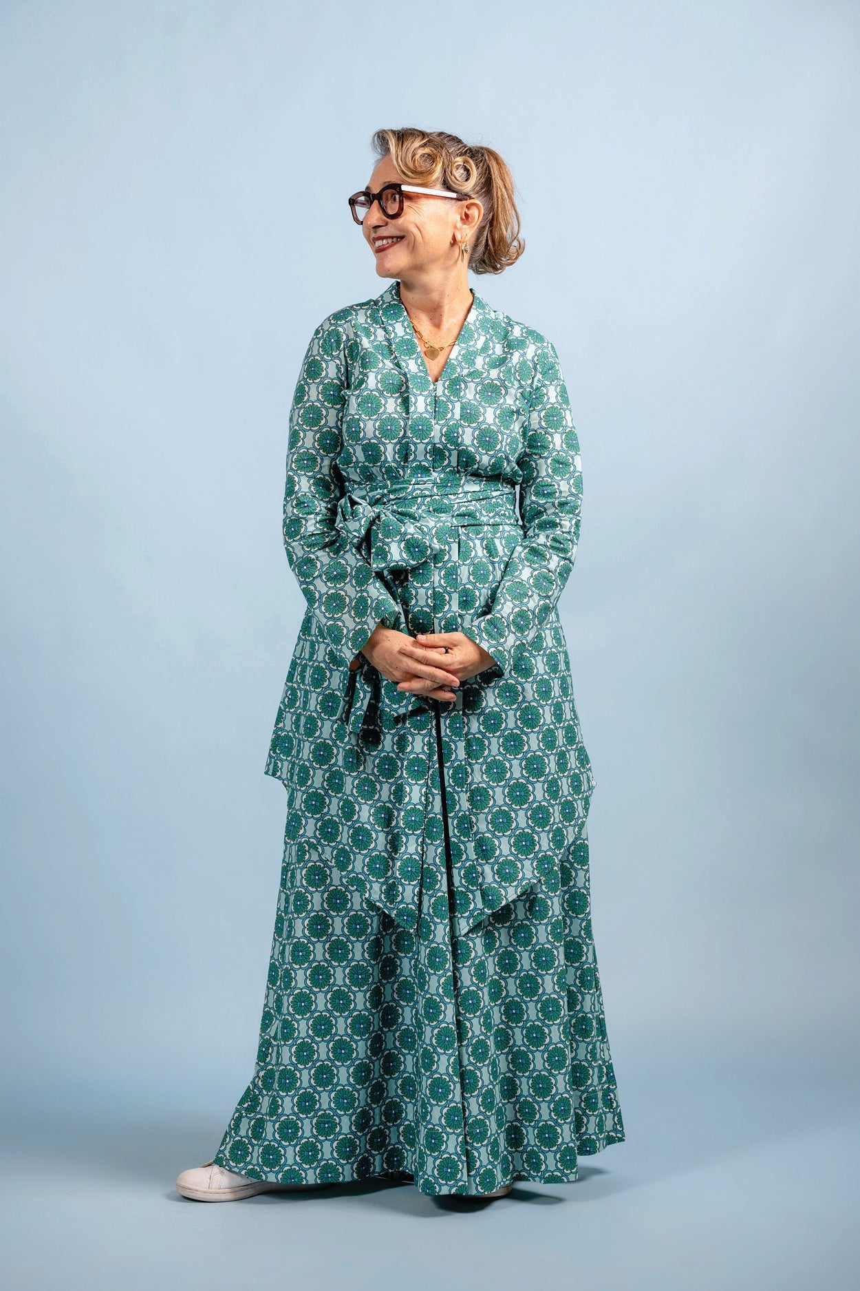 Who’s Wearing The Kebarung - Paper Patels Celadon (Top only)