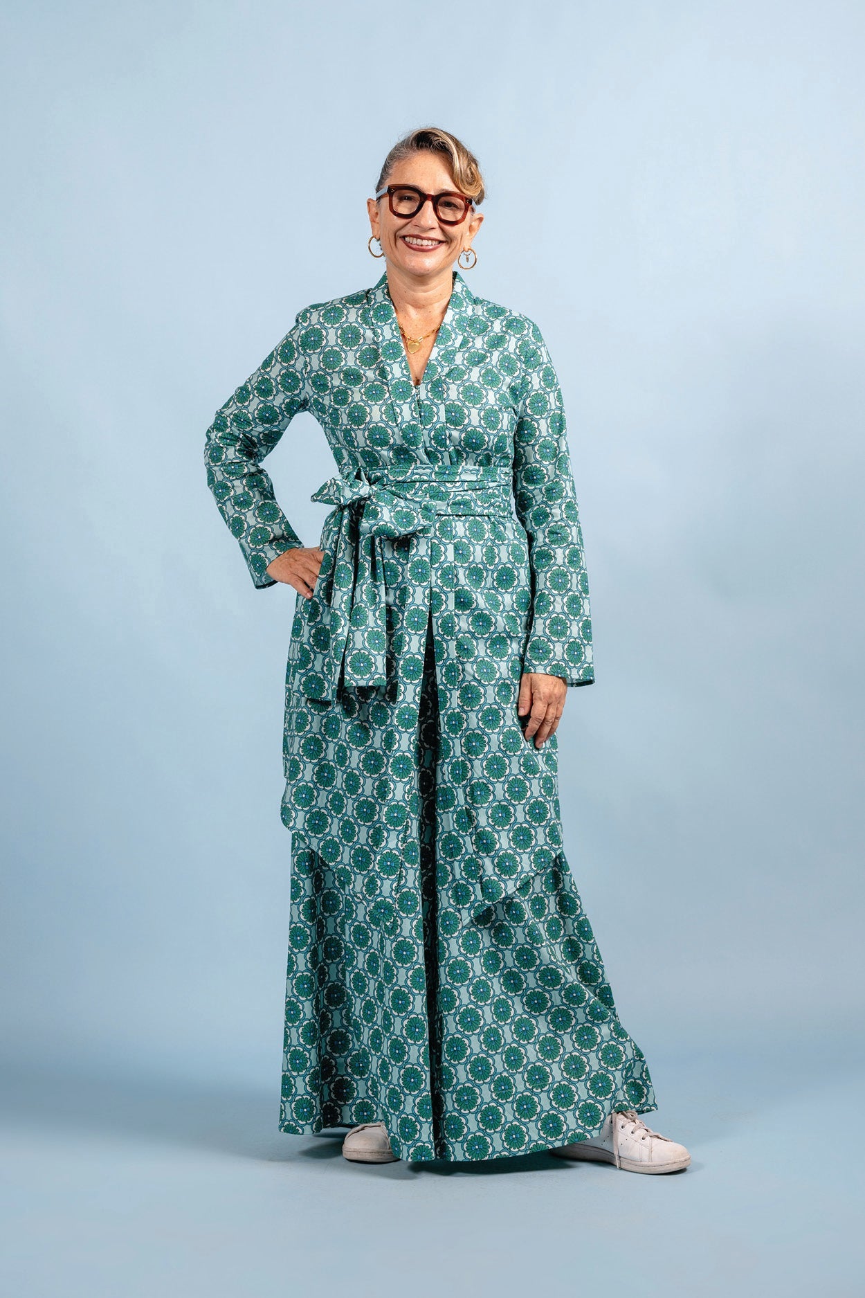 Who’s Wearing The Kebarung - Paper Patels Celadon (Top only)