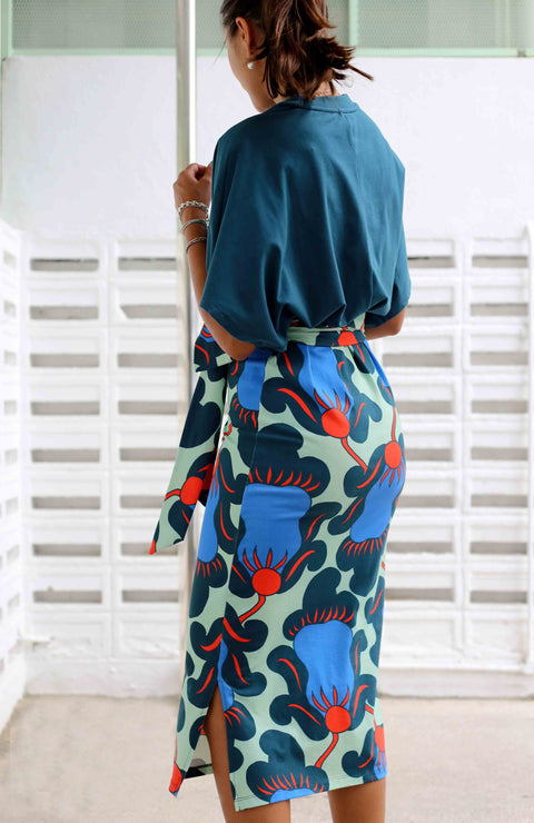 T-Shirt Dress - Breadfruit Forest Green