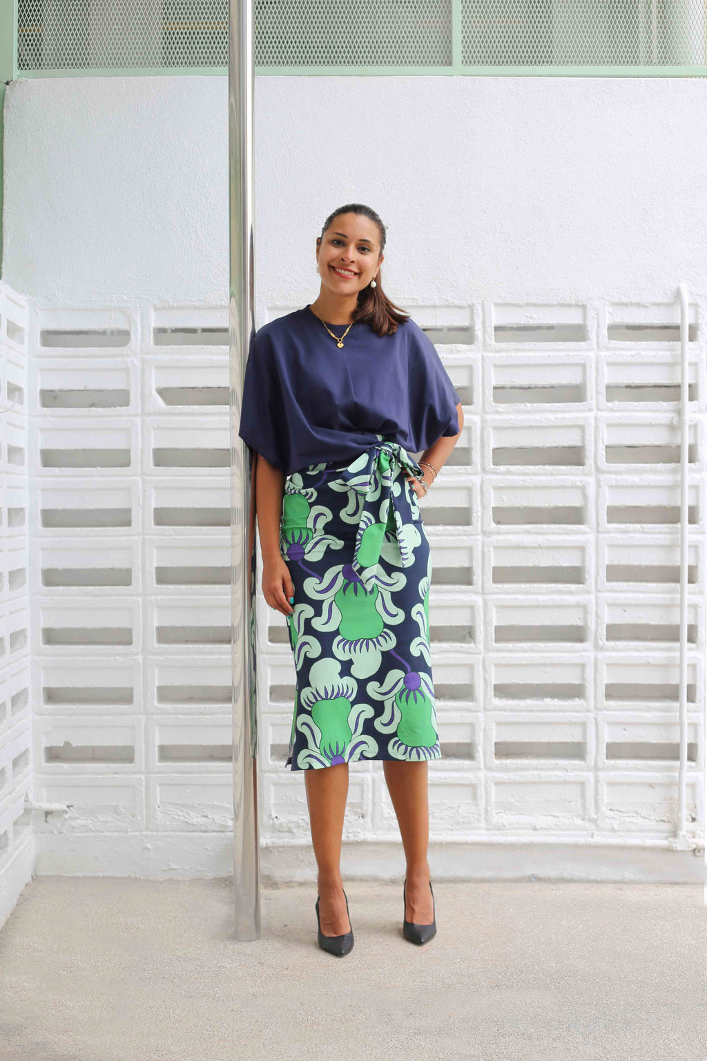T-Shirt Dress - Breadfruit Midnight