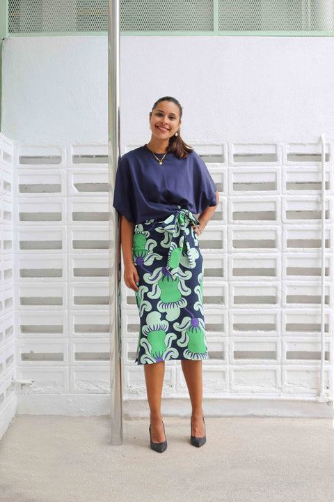 T-Shirt Dress - Breadfruit Midnight