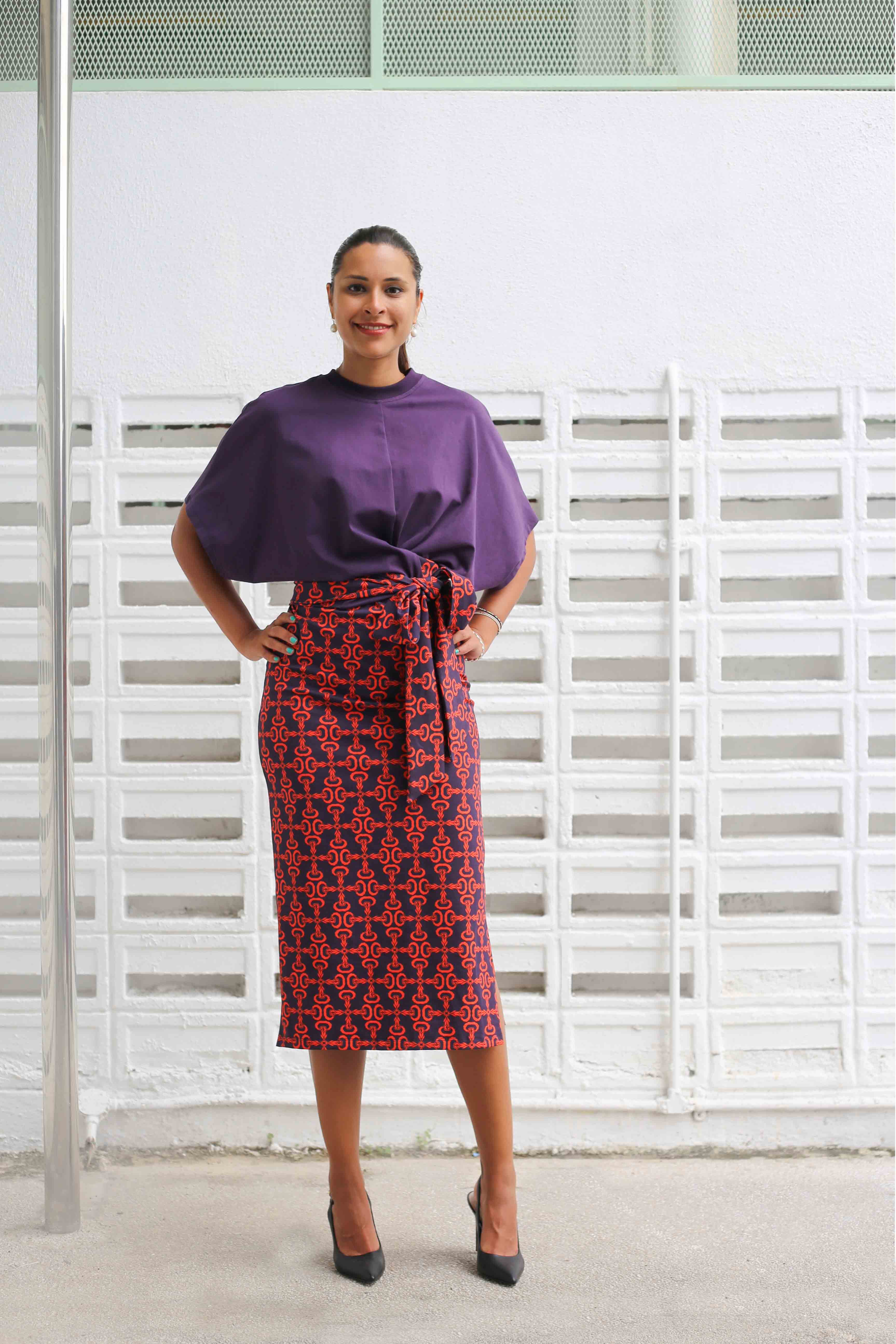T-Shirt Dress - Crepe Ginger Grape