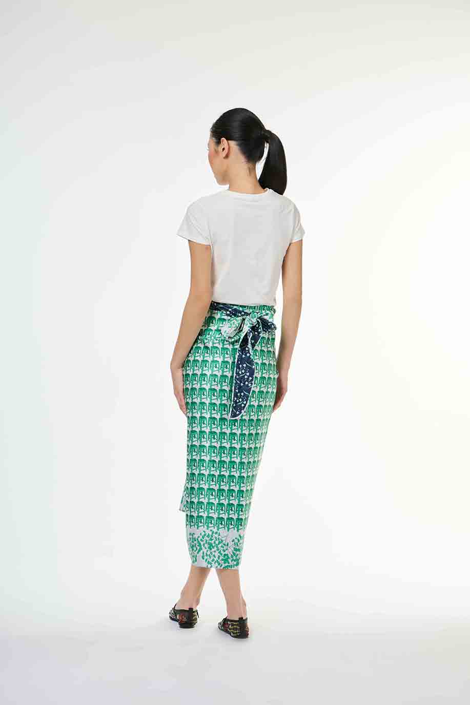 Reversible Sarong - Sila Duduk Green